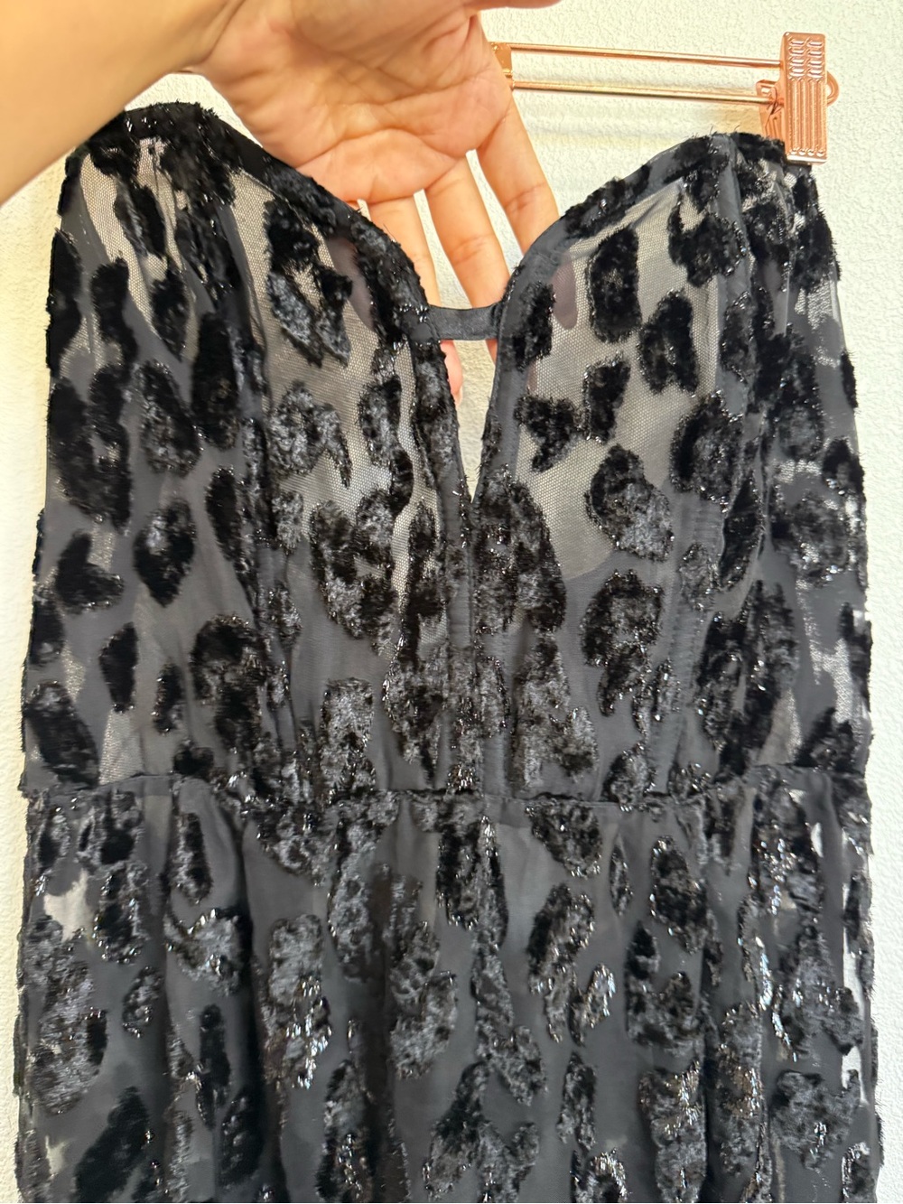 Victoria’s Secret Rare Black Velvet Leopard Corset Jumpsuit M - Picture 4 of 12